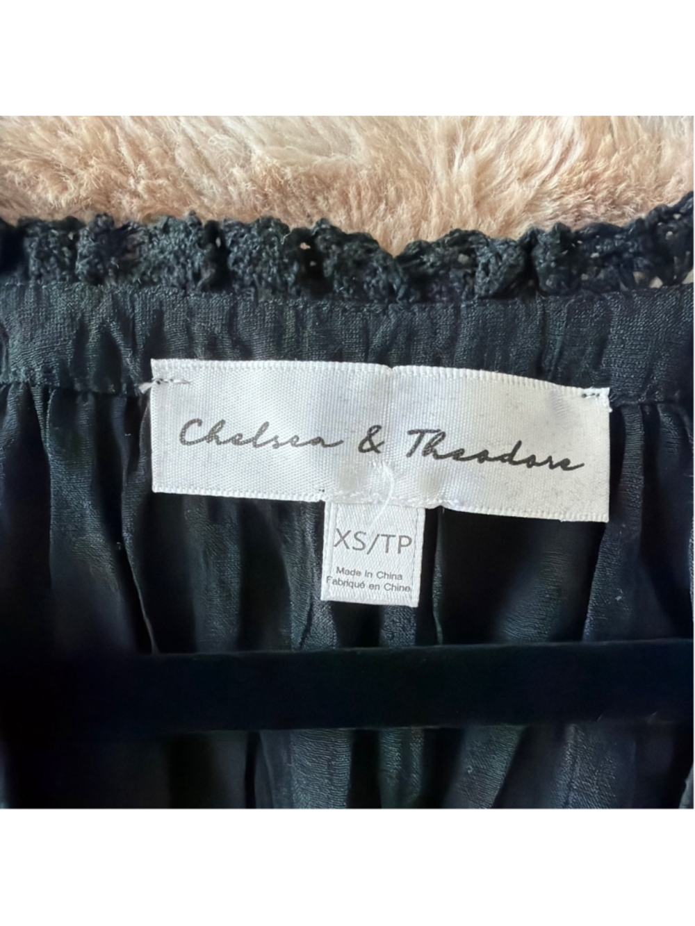Women's Chelsea & Theodore Blouse XS Black - Picture 3 of 3